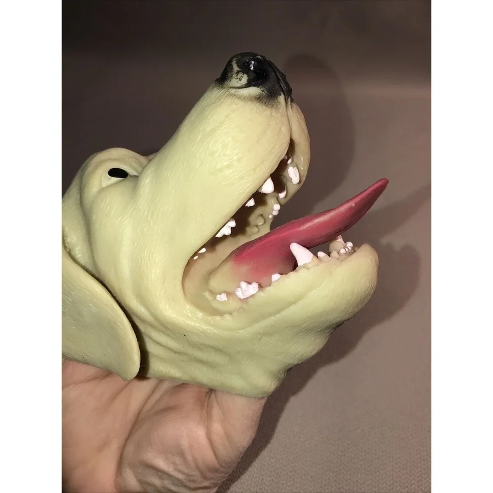 Schylling Dog Hand Puppet Stretchy Rubber Latex Lifelike Retriever Lab